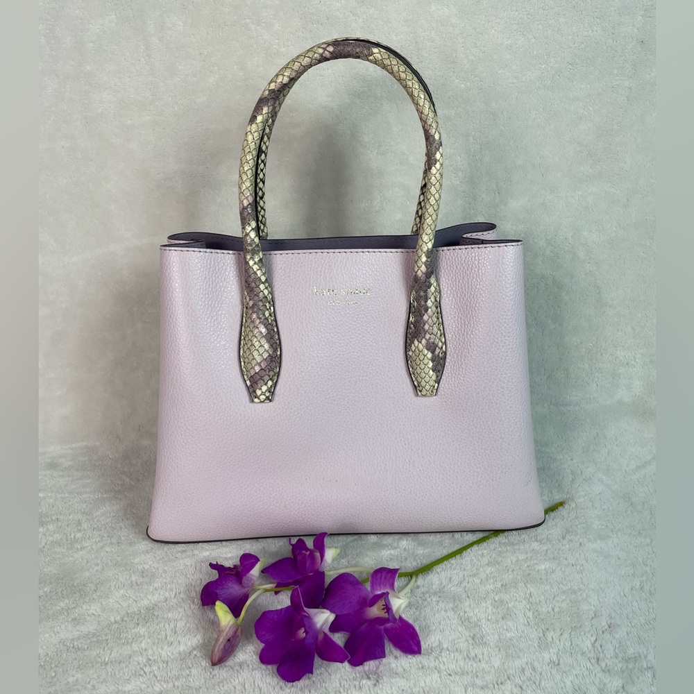 Kate Spade ♠️ Lilac Tote with Snakeskin Accents